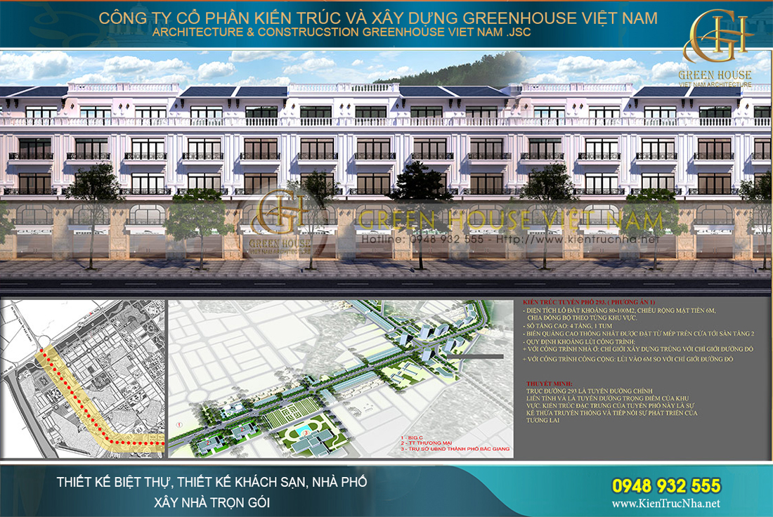 thiết kế tuyến phố shop house tại bắc giang