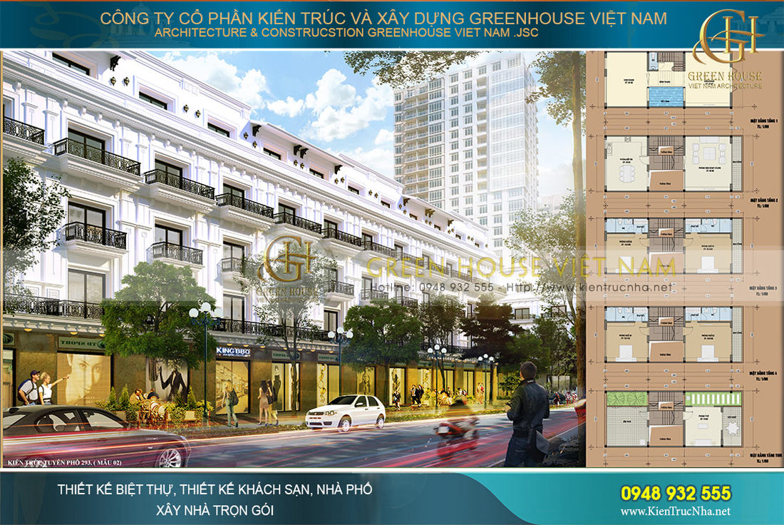 thiết kế tuyến phố shop house tại bắc giang