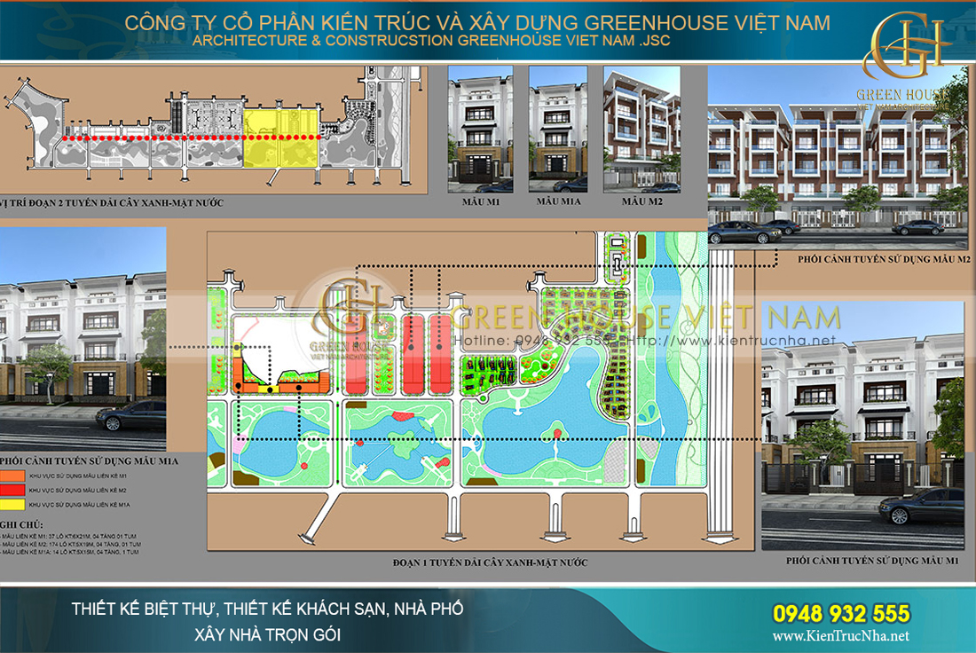 Thiết kế nhà ở trục đường giải cây xanh mặt nước tại Bắc Giang