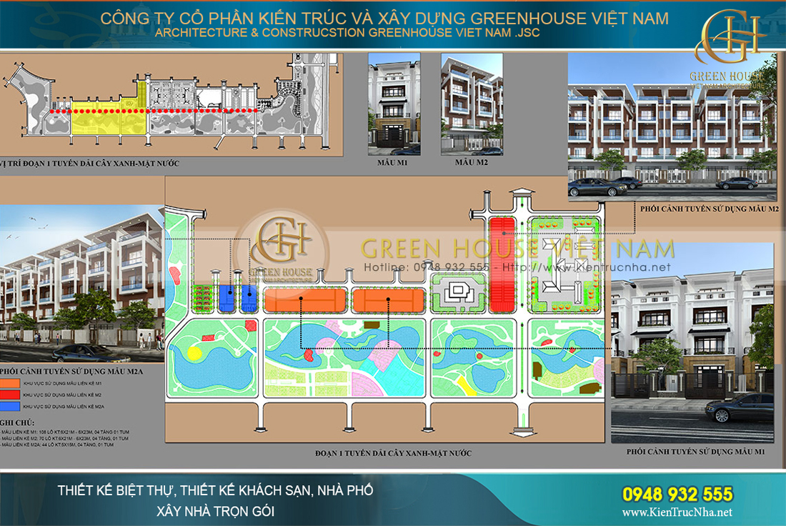 Thiết kế nhà ở trục đường giải cây xanh mặt nước tại Bắc Giang