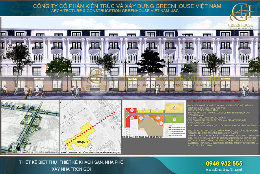 Thiết kế quy hoạch nhà ở tuyến đường dẫn cầu Đông Sơn Bắc Giang