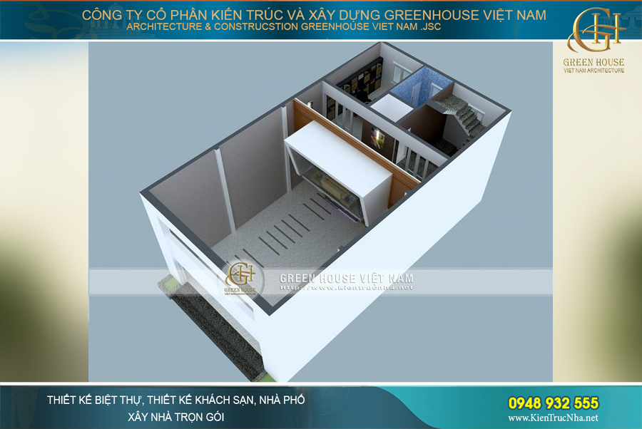 nhà ở kết hợp showroom oto