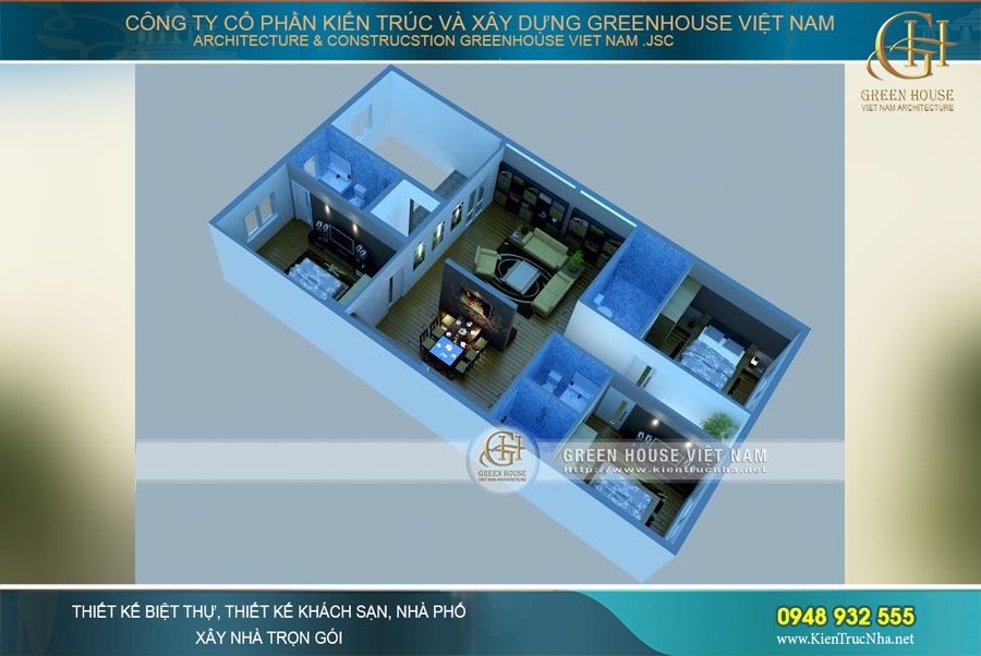 nhà ở kết hợp showroom oto