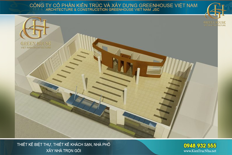 thiết kế showroom chăn ga