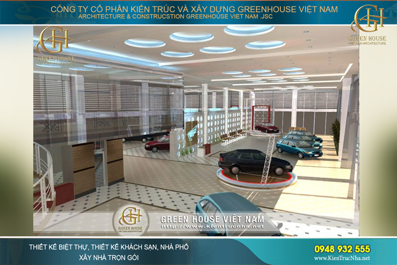 thiết kế showroom oto