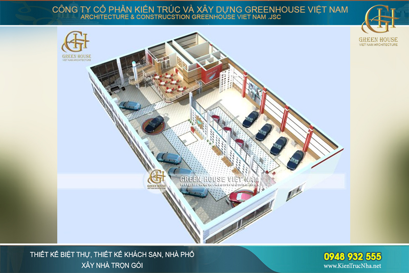 thiết kế showroom oto