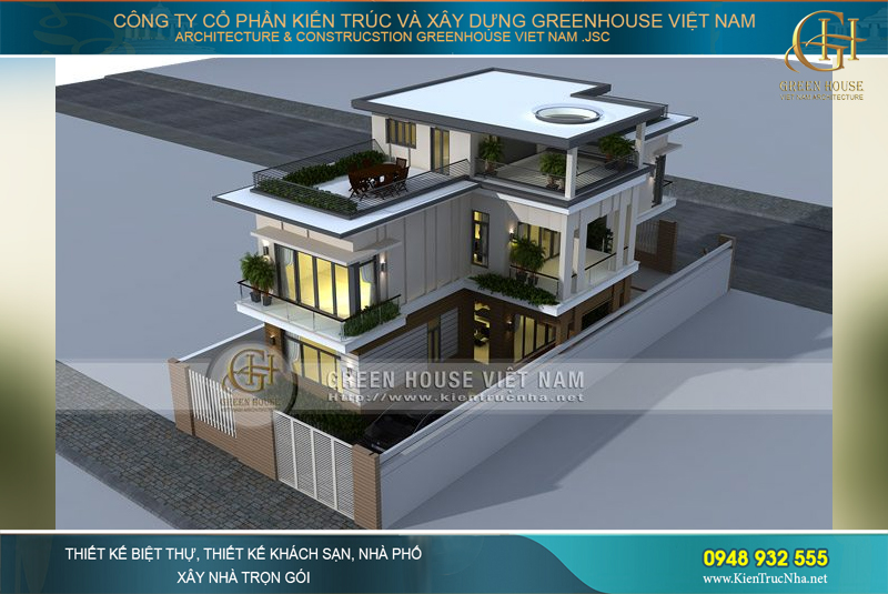 Thiết kế sân thượng rộng rãi, cách bài trí đẹp mắt đem đến một không gian thư giãn lý tưởng cho cả gia đình