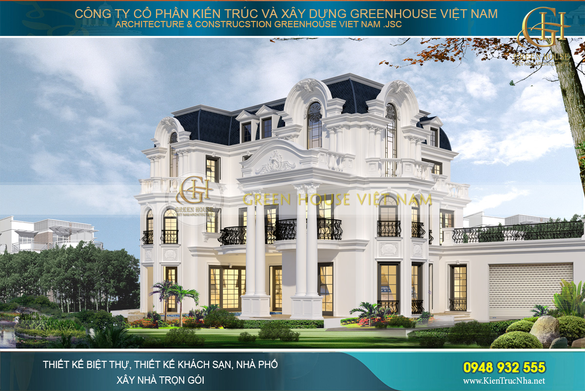 biệt thự tân cổ điển 3,5 tầng biệt thự tân cổ điển 3,5 tầng
