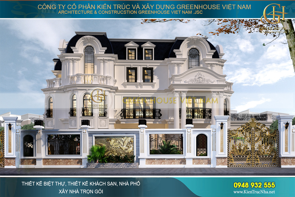biệt thự tân cổ điển 3,5 tầng biệt thự tân cổ điển 3,5 tầng