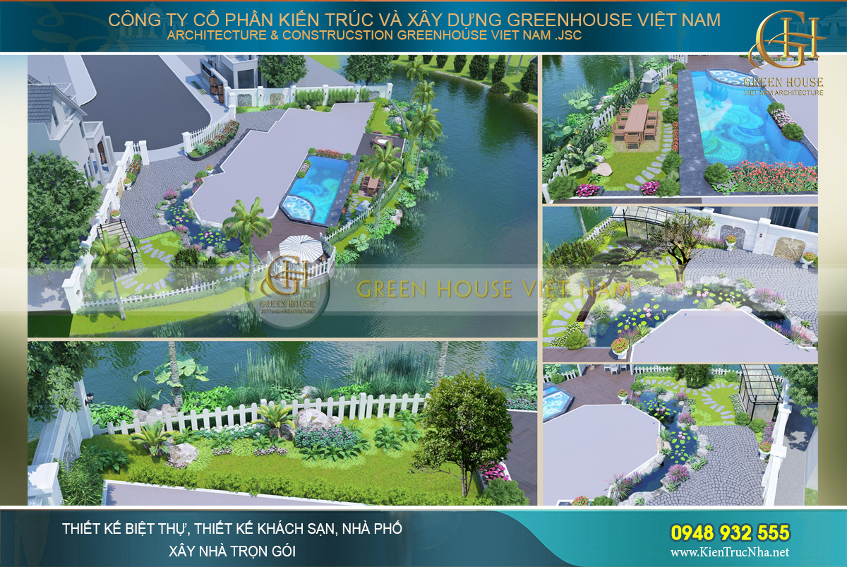 thiết kế biệt thự tân cổ điển 3 tầng tại Vinhomes Hà Nội