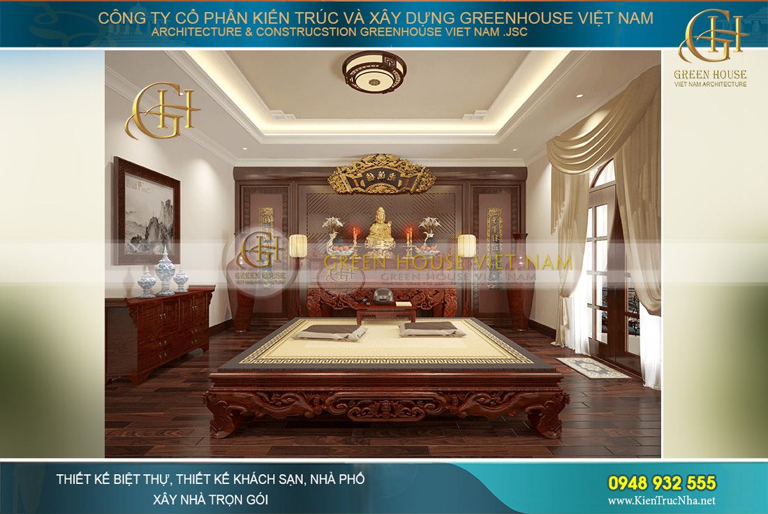 thiết kế nội thất biệt thự tân cổ điển 3 tầng bắc giang