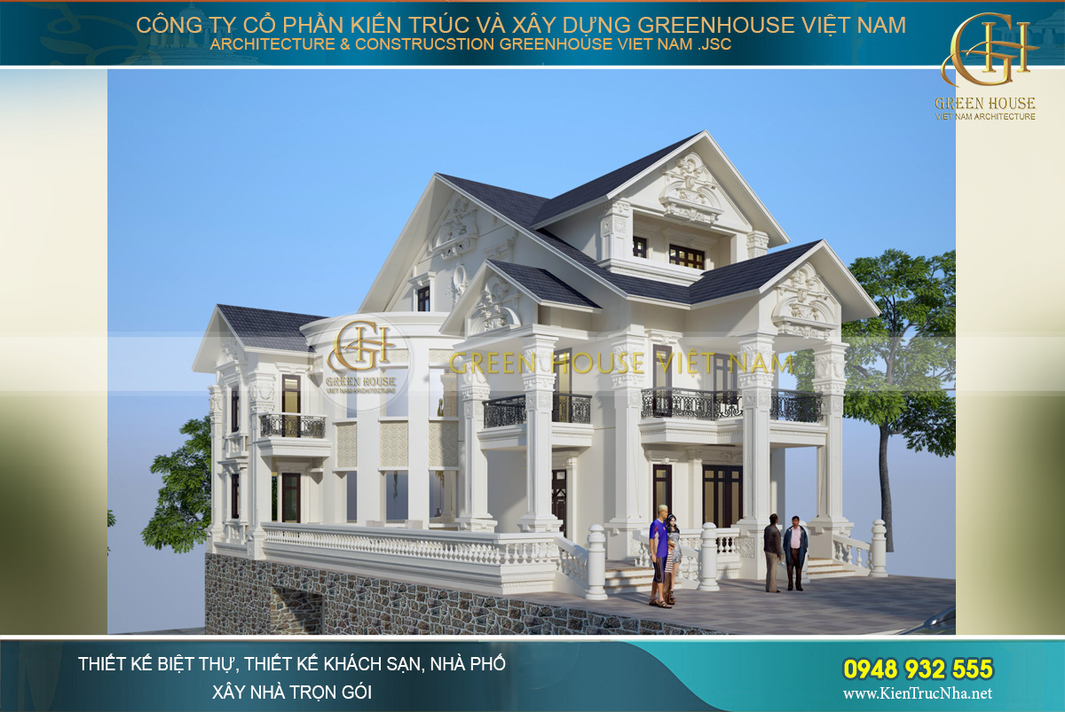 thiết kế biệt thự tân cổ điển tại thái nguyên