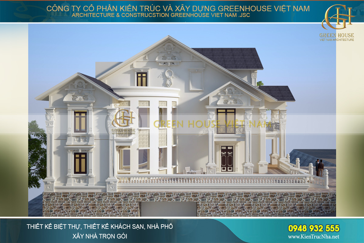 thiết kế biệt thự tân cổ điển tại thái nguyên