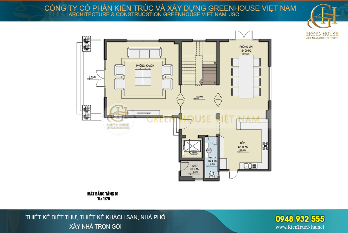 mẫu biệt thự 3 tầng tân cổ điển bắc giang