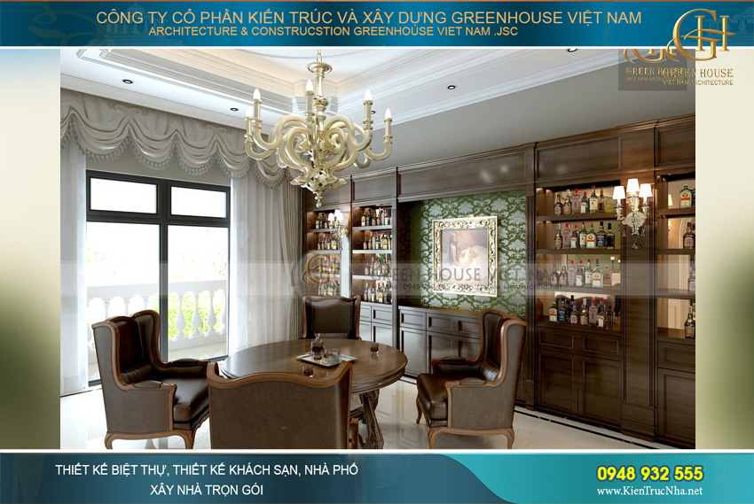 thiết kế nội thất biệt thự tân cổ điển Pháp tại Bắc Giang