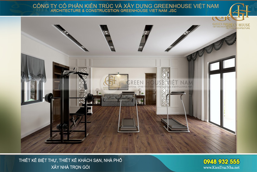 thiết kế nội thất biệt thự tân cổ điển Pháp tại Bắc Giang
