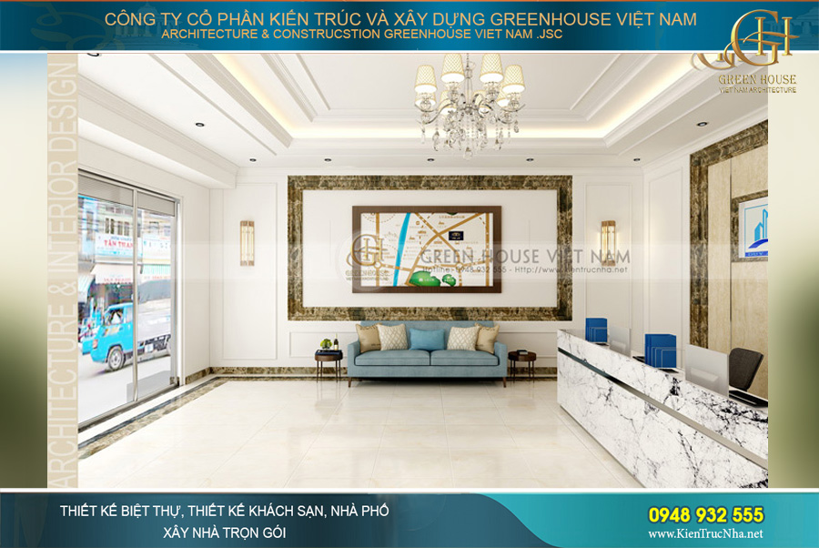 thiết kế nội thất biệt thự tân cổ điển Pháp tại Bắc Giang