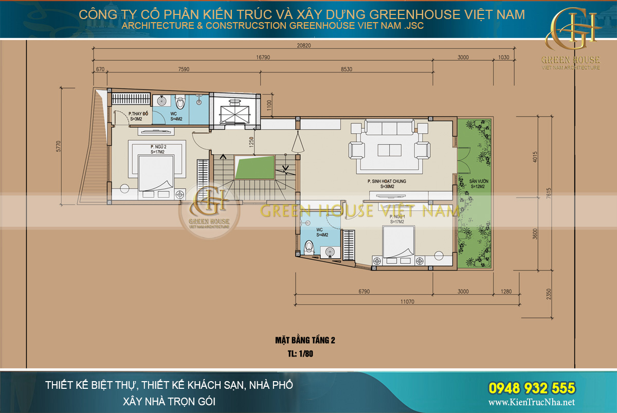 thiết kế biệt thự phố tân cổ điển kết hợp kinh doanh tại Bắc Giang