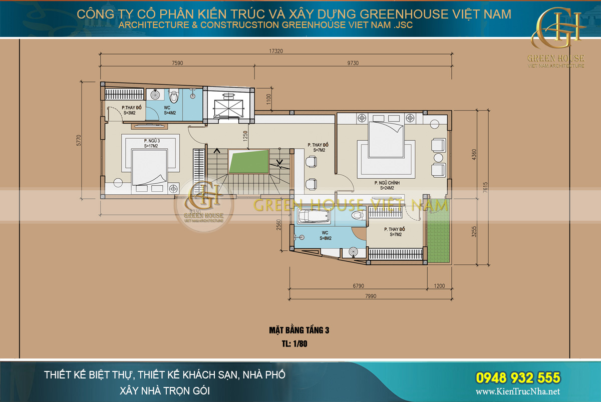 thiết kế biệt thự phố tân cổ điển kết hợp kinh doanh tại Bắc Giang