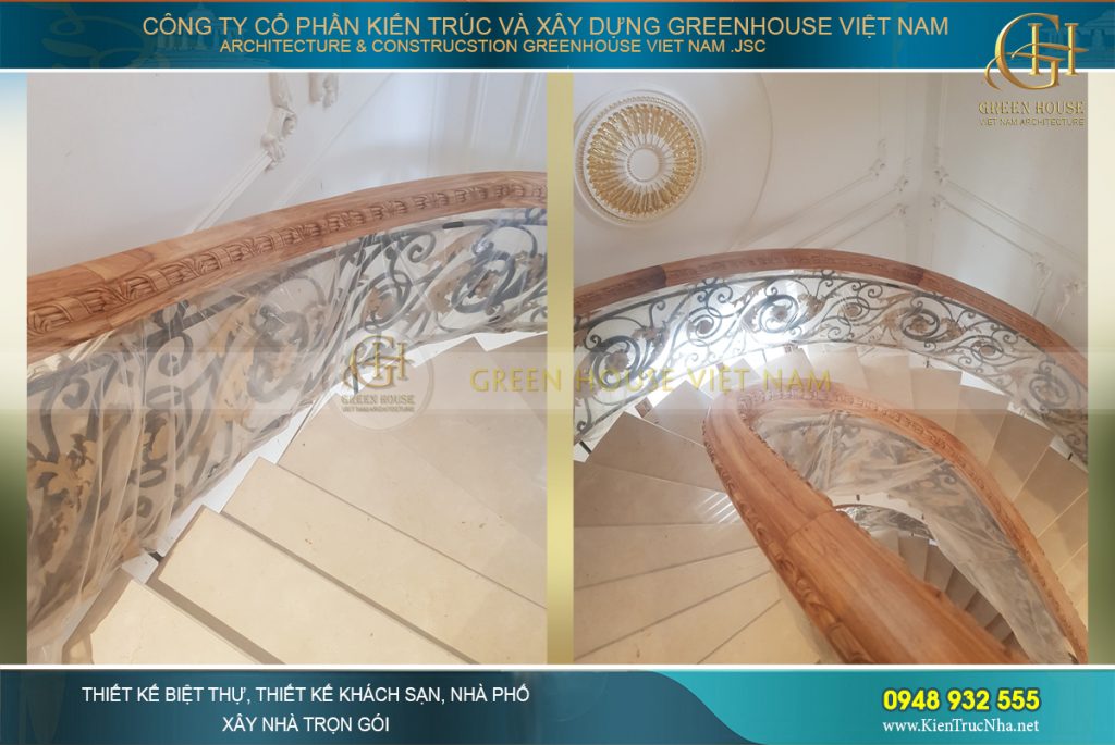 Hệ thống cầu thang đẹp và đẳng cấp.