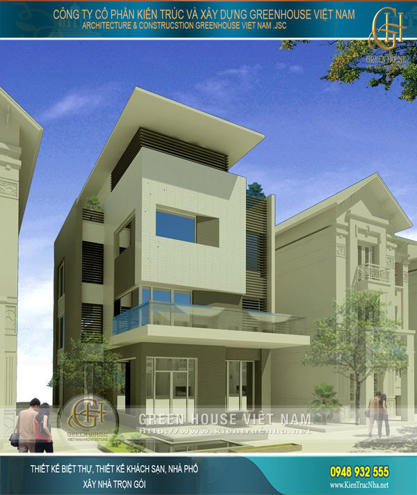 biệt thự 4 tầng hiện đại
