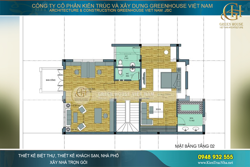 biệt thự 4 tầng hiện đại