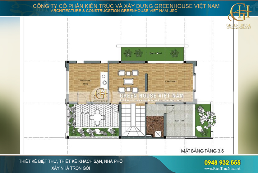 biệt thự 4 tầng hiện đại