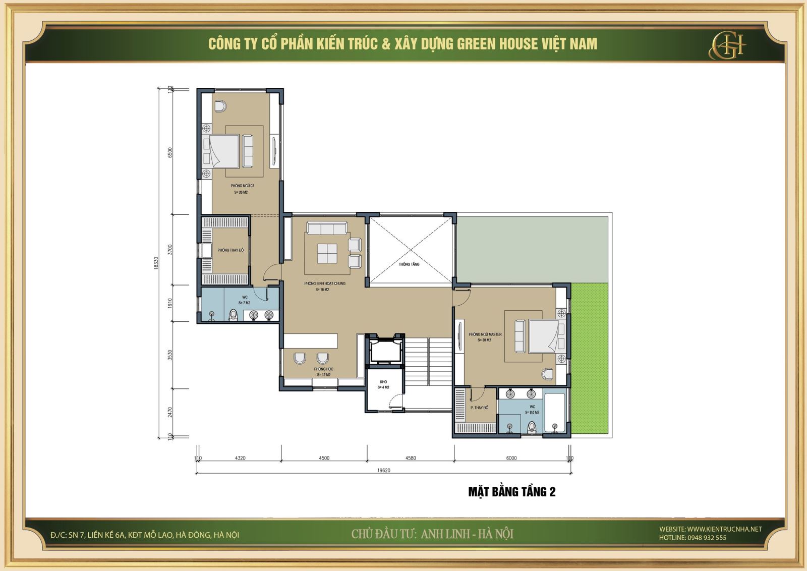 Green House Việt Nam thiết kế kiến trúc biệt thự hiện đại tại Hà Nội