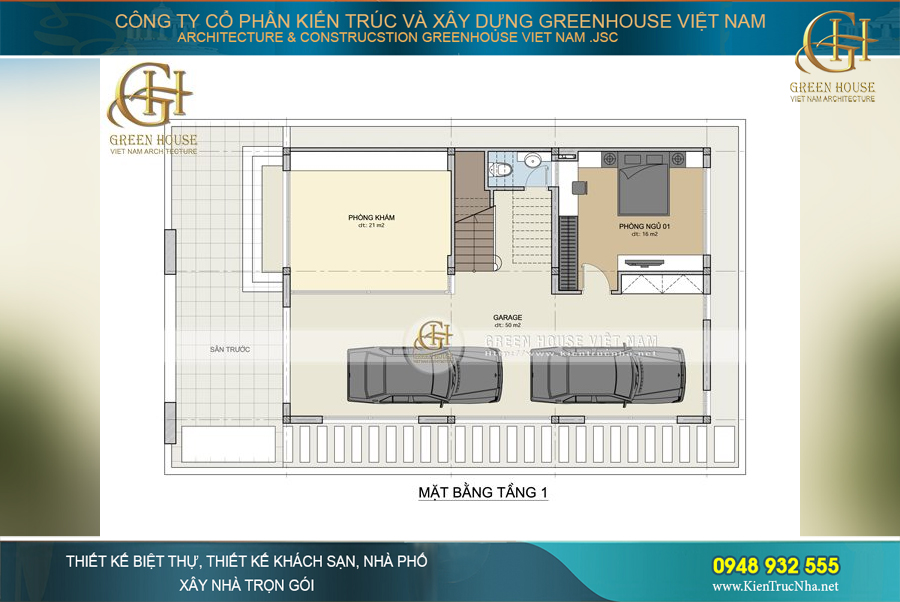 biệt thự phố 4 tầng hiện đại
