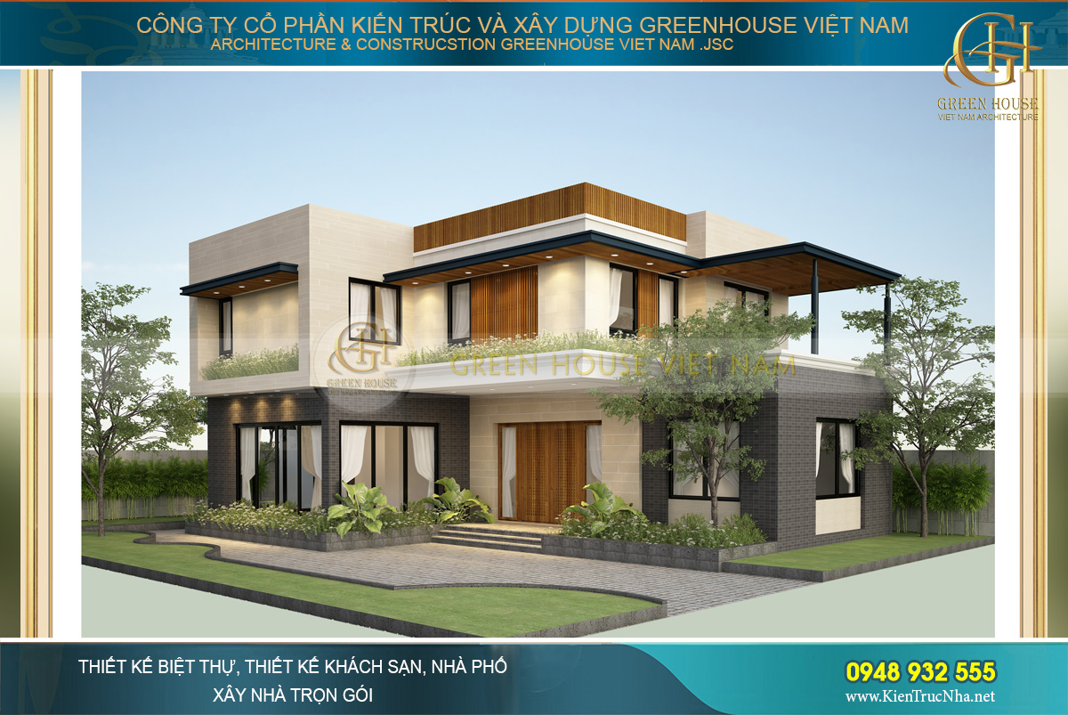 Thiết kế biệt thự hiện đại 2 tầng đẹp tại Hà Nội Thiết kế biệt thự hiện đại 2 tầng đẹp tại Hà Nội