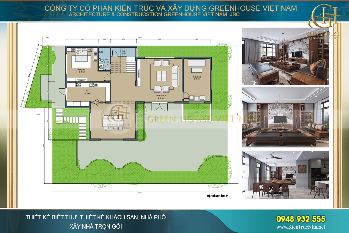 Bố trí công năng sử dụng của tầng 1 biệt thự hiện đại tại Hà Nội Bố trí công năng sử dụng của tầng 1 biệt thự hiện đại tại Hà Nội
