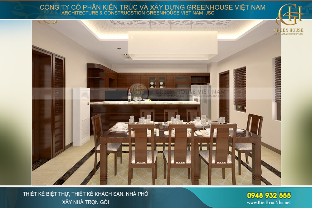 Thiết kế mở, hướng ra phía ngoài khu vực sân vườn, tạo sự thuận tiện cho người sử dụng