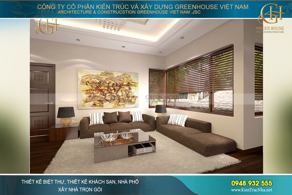 Phòng sinh hoạt chung, nơi tập trung các thành viên trong gia đình