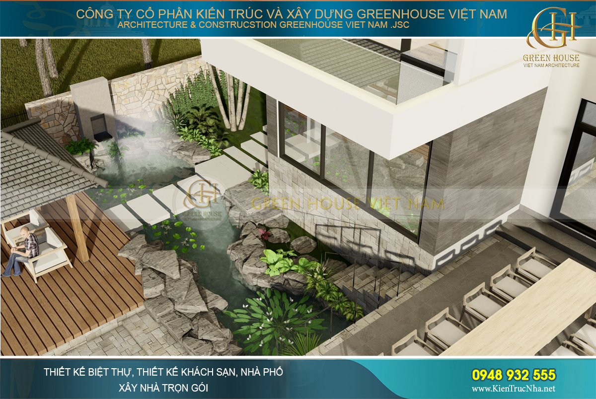 Green House Việt Nam thiết kế biệt thự sân vườn, nghỉ dưỡng sang trọng, hiện đại