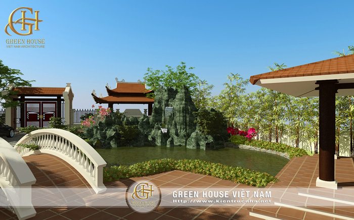 Mẫu thiết kế sân vườn nhà thờ họ