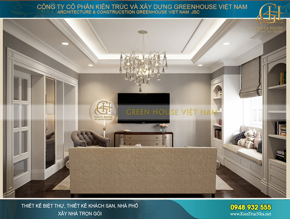 Diện tích căn phòng không lớn nhưng vẫn đáp ứng đầy đủ yêu cầu sinh hoạt của các thành viên trong gia đình