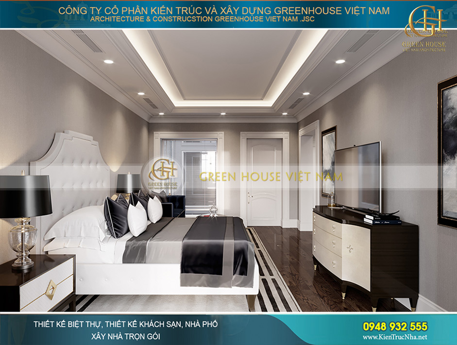 Mỗi căn phòng của ngôi nhà ống 5 tầng đều được lắp đặt tivi chất lượng cao