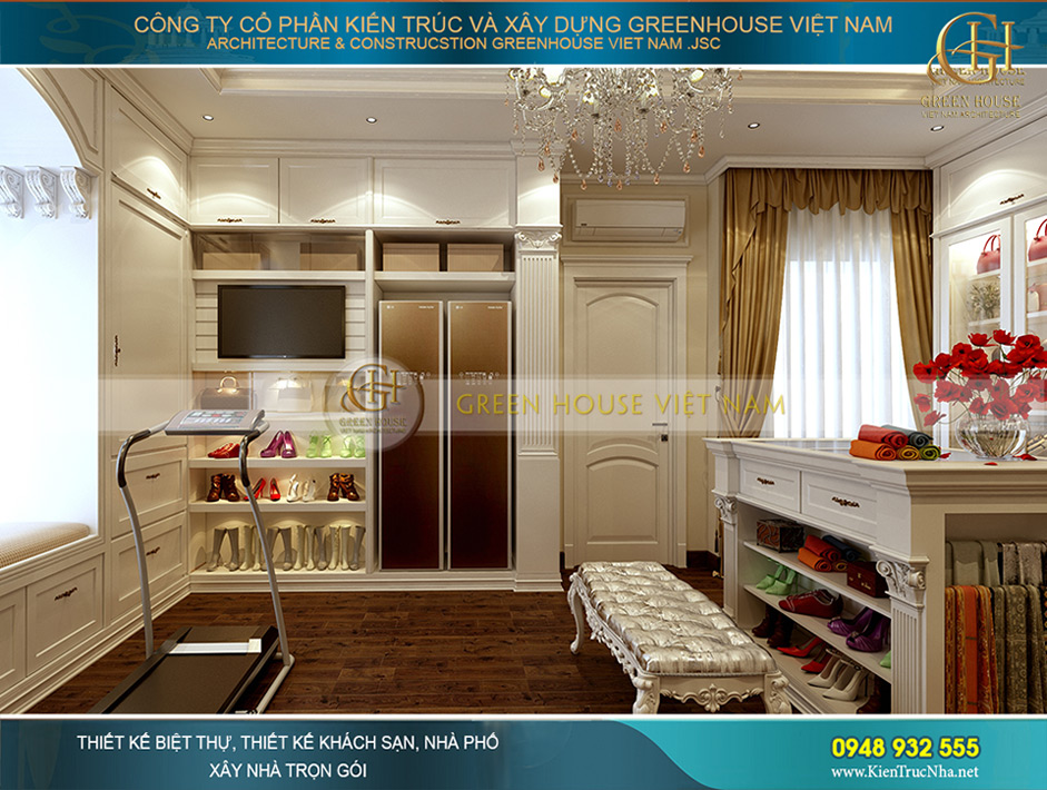 Không gian xa hoa, lộng lẫy của phòng thay đồ nhà phố 5 tầng không hề kém cạnh nơi ở của biệt thự
