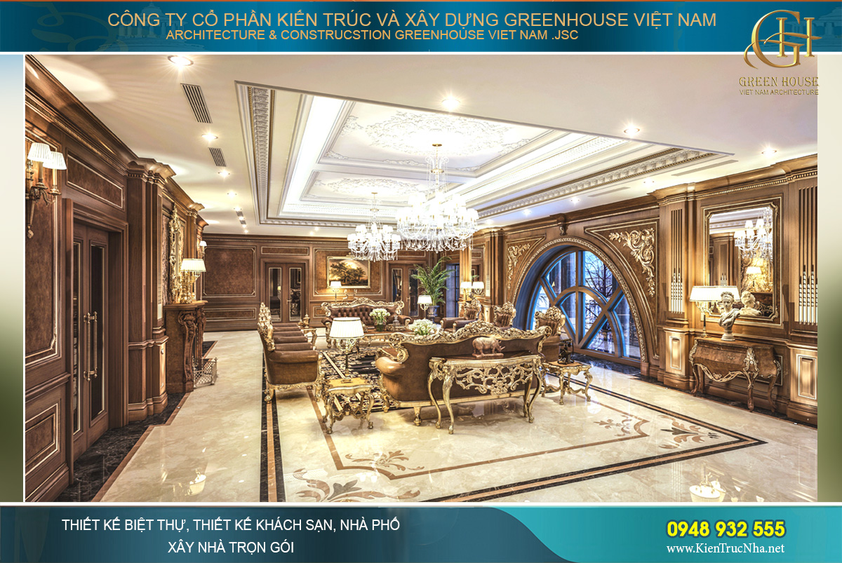 Tầng này có một phòng sinh hoạt chung lớn nối liền với cầu thang đi lên từ tầng 1. Hai bên là 4 phòng ngủ cùng 1 phòng làm việc phục vụ các nhu cầu riêng của từng thành viên phong gia đình. Các không gian phòng ngủ đều được bố trí phòng vệ sinh khép kín cùng 1 phòng thay đồ riêng biệt.