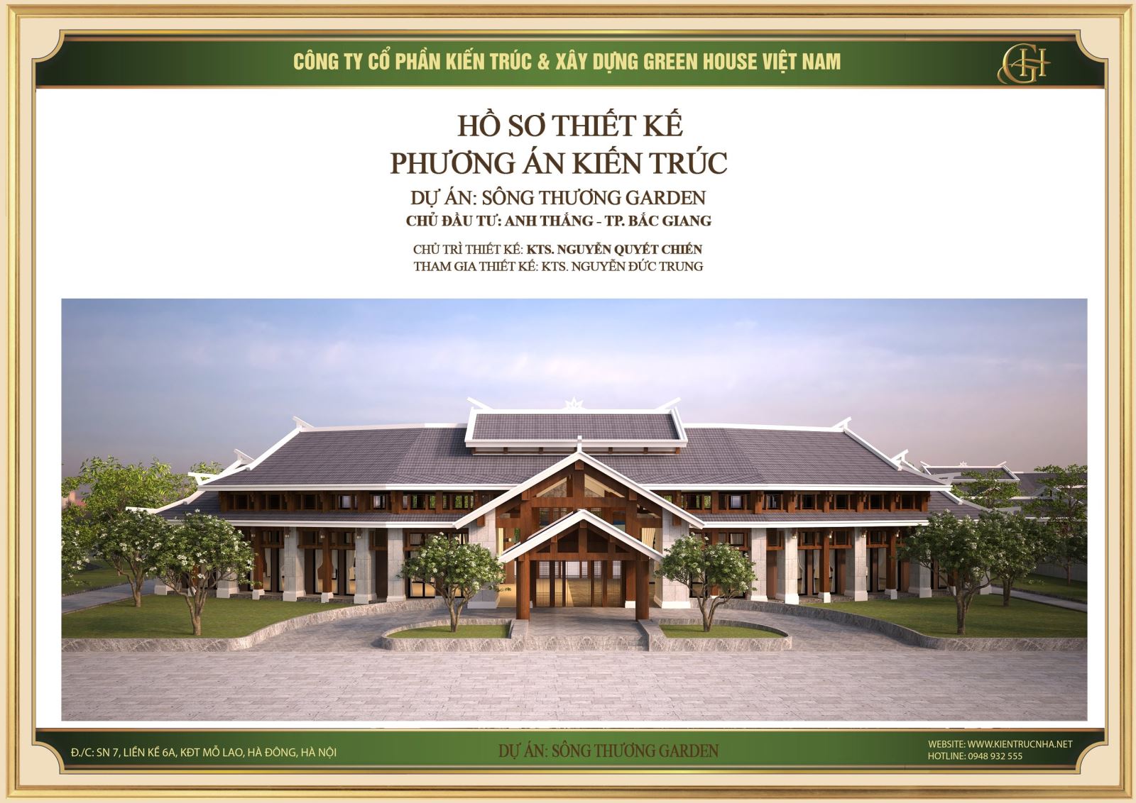 Dự án thiết kế nhà hàng Sông Thương Garden đẳng cấp tại Bắc Giang