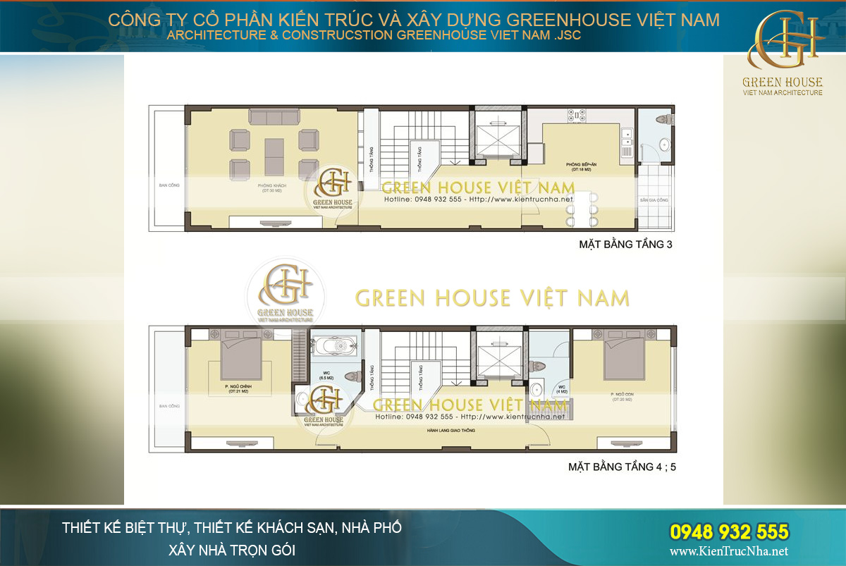 Không gian sinh hoạt riêng của cả gia đình với đầy đủ các khu vực sinh hoạt tiện nghi