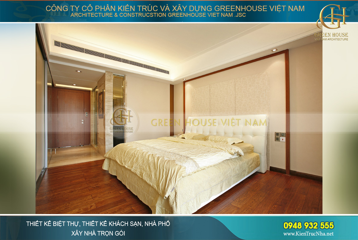 Mẫu nội thất phòng ngủ đơn giản của căn hộ Vinhomes Royal City