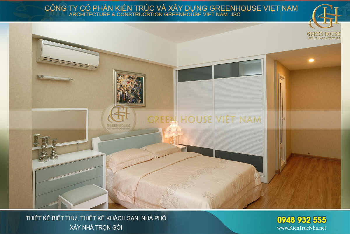 Mẫu nội thất phòng ngủ hiện đại của căn hộ Vinhomes Royal City