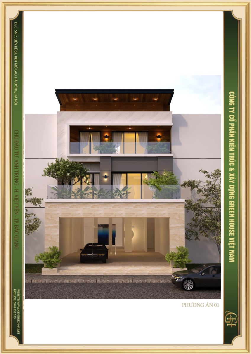 KTS Green House Việt Nam phô bày vẻ đẹp kiến trúc khỏe khoắn, nét đẹp hiện đại và thời thượng của ngôi biệt thự 3 tầng