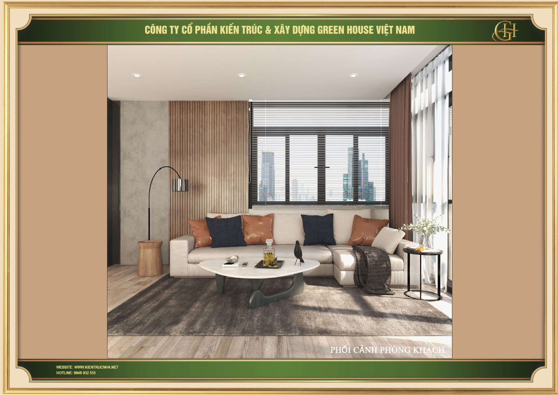 Đặc biệt phòng khách được thiết kế rất nhiều cửa sổ tạo tầm view cực đẹp cho căn phòng