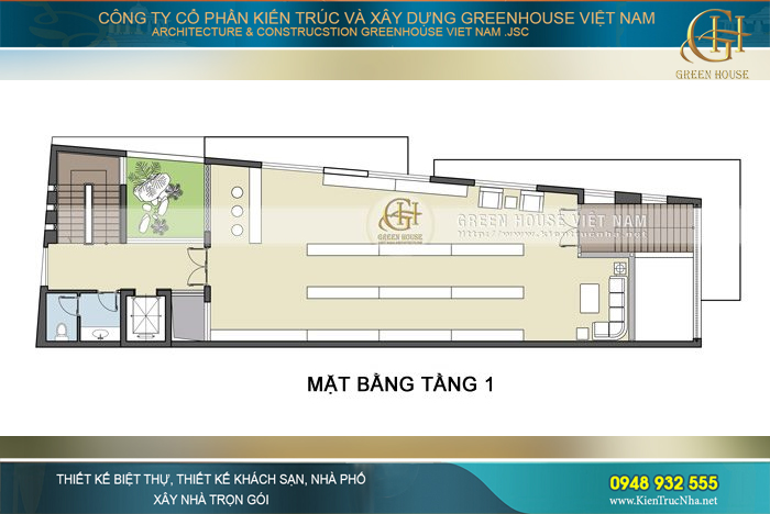 Tầng 1 và tầng 2 được sử dụng làm nơi kinh doanh thời trang cao cấp