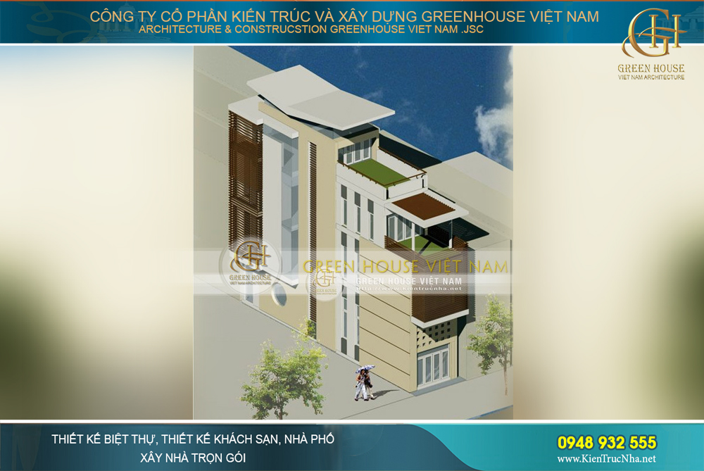 Không gian thời thượng và độc đáo trong kiến trúc nhà lô phố 4 tầng hiện đại