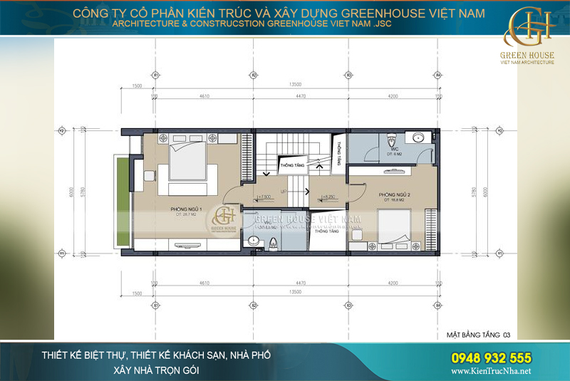 Phòng ngủ được bài bố, sắp xếp đầy đủ vật dụng sinh hoạt giải trí riêng tư