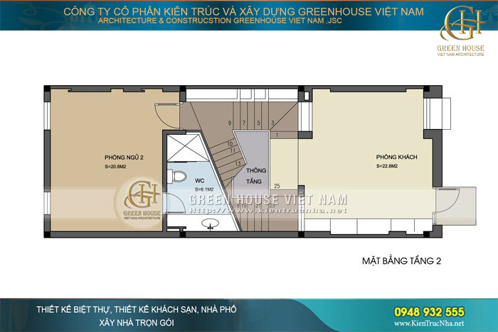 Lối thông tầng thiết kế thông minh và rộng rãi