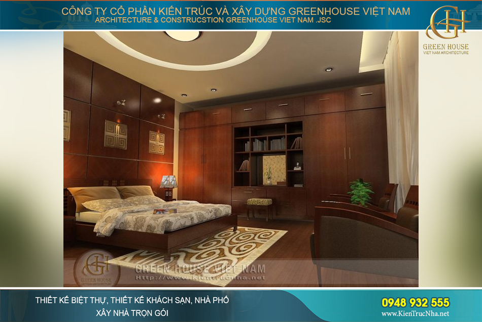 Thiết kế tinh mỹ và đẹp mắt của không gian phòng ngủ nhà phố hiện đại